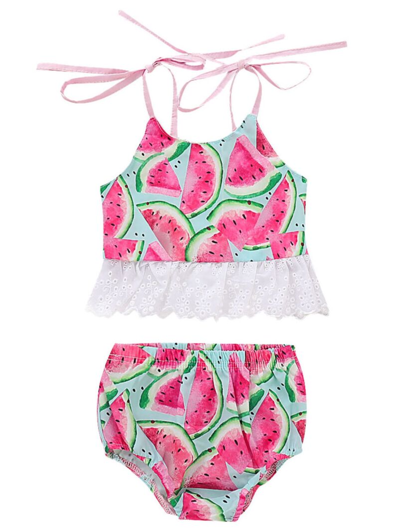 Wholesale 2-Piece Infant Girl Watermelon Print Top & Pa